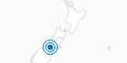 Ski Resort Fox Peak Ski Area in South Canterbury: Position on map