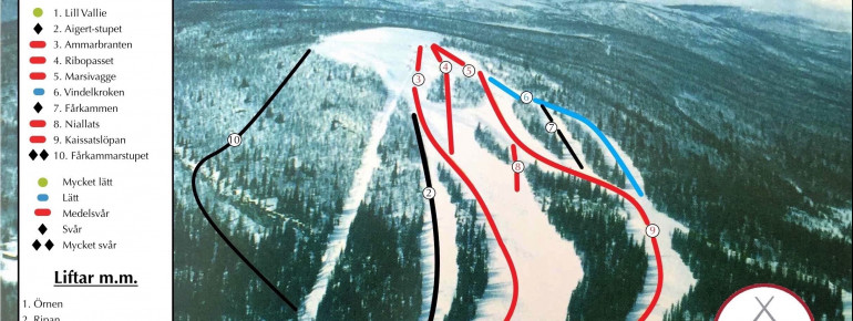 Pistenplan Ammarnäsfjäll