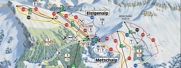 Pistenplan Elsigenalp Metschalp Frutigen