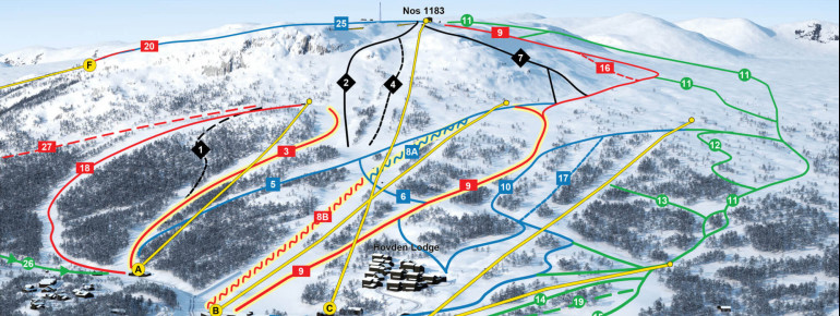 Pistenplan Hovden