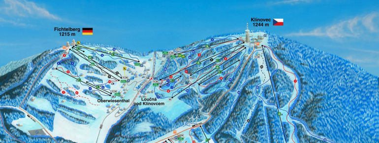 Pistenplan Klinovec (Keilberg) – Neklid