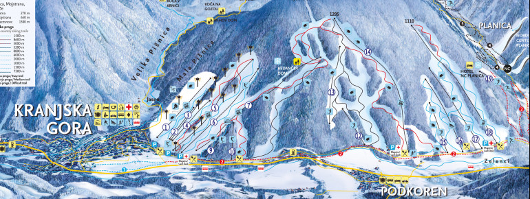 Pistenplan Kranjska Gora