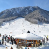 Im Tal können sich hungrige Skifahrer stärken