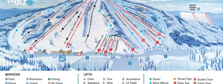 Pistenplan Nashoba Valley Ski Area