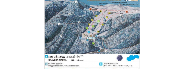 Pistenplan Ski Zabava Hrustin