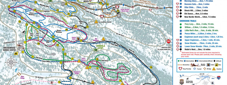 Loipenplan Breckenridge Nordic Center